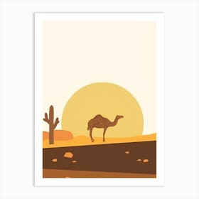 Camel In The Desert 1 Art Print