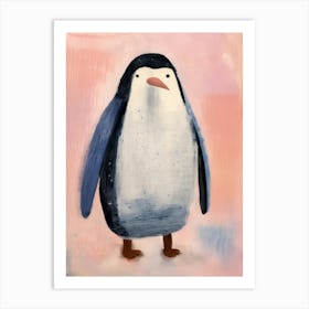 Playful Illustration Of Penguin For Kids Room 1 Art Print