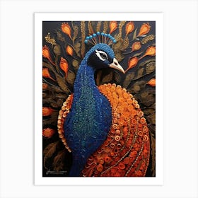 Default Australian Aboriginal Dot Painting Style Art Peacock 0 (1) Art Print