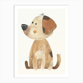 Charming Nursery Kids Animals Puppy 4 Art Print