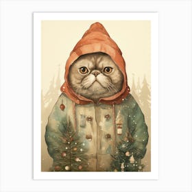 Christmas Cat Art Print