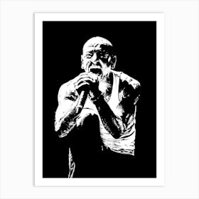 Black And White chester bennington Art Print