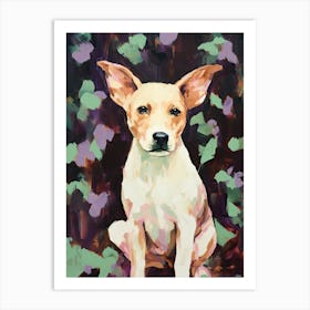 A Basenji Dog Painting, Impressionist 2 Art Print