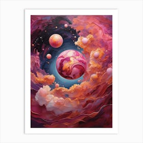 Planets In Space 1 Art Print