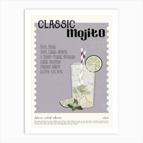 Cocktail Classic Mojito Art Print