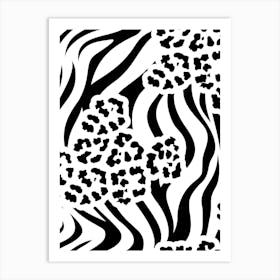 Abstract Zebra Print Art Print