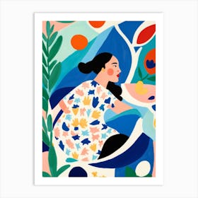 Woman In A Dress 6 Art Print