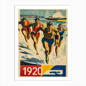 Aihrgdesign A Vintage Sports Poster For The 1920 Antwerp Olym E2e97b5b 2ede 442b 9249 4a932eac059f 0 Art Print