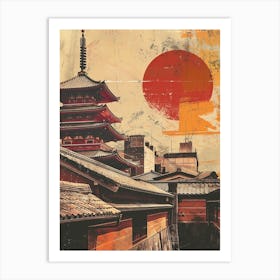 Sapporo Japan Mid Century Modern 3 Art Print