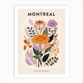 Flower Market Poster Montreal Canada Art Print