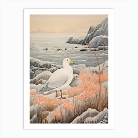 Winter Bird Painting Albatross 1 Art Print