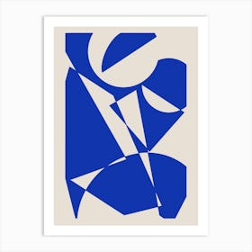 Blue Abstract Female 2 Art Print