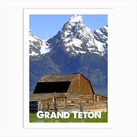 Grand Teton, Mountain, USA, Nature, Rocky Mountains, Climbing, Wall Print, Art Print