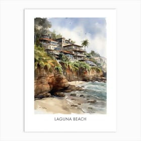 Laguna Beach Watercolor 3travel Poster Art Print