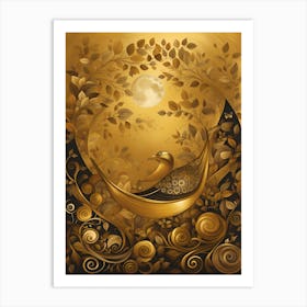 Golden Dove Art Print