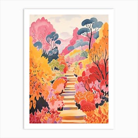 Garden Of The Gods, Usa, United Kingdom In Autumn Fall Illustration 2 Art Print