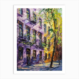 Purple Buildings In New York City Art Print