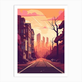 Cityscape Background Art Print