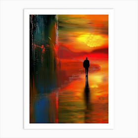 Sunset At The Beach 4 Art Print