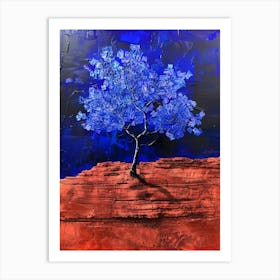 Blue Tree 3 Art Print