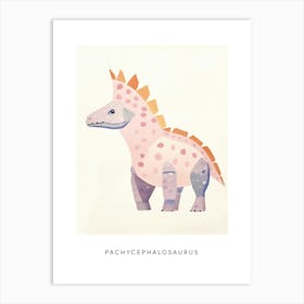 Nursery Dinosaur Art Pachycephalosaurus 5 Poster Art Print