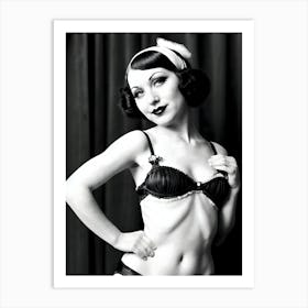 1920's Burlesque Dancer ~Reimagined 2 Art Print