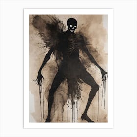 Dance With Death Skeleton Painting (70) Art Print