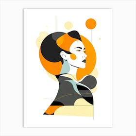 Abstract Portrait Of A Woman Art Print