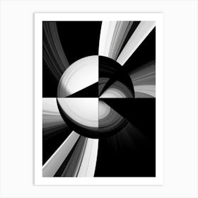 Infinity Abstract Black And White 4 Art Print