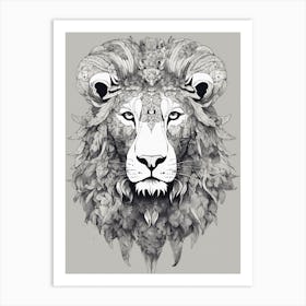 Lion Head Art Print