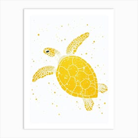 Yellow Sea Turtle 2 Art Print