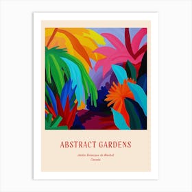 Colourful Gardens Jardin Botanique De Montral Canada 1 Red Poster Art Print