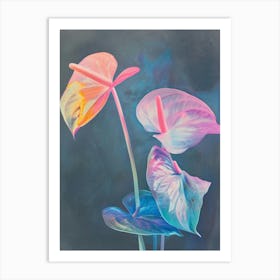 Iridescent Flower Flamingo Flower 2 Art Print