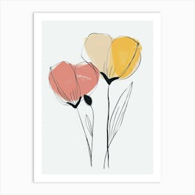 Columbus Flower Market Boho Minimalist Style Art Print