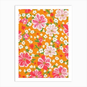 Petunia Floral Print Warm Tones 1 Flower Art Print