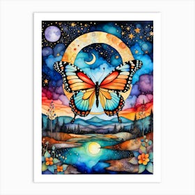 Surrealism Fairytale Butterfly v2 Art Print