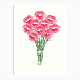 Kisses Bouquet Art Print