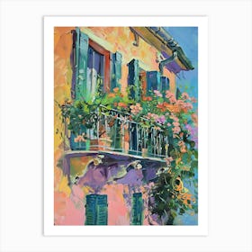 Balcony Painting In Genoa 3 Art Print
