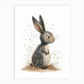 Mini Rex Rabbit Nursery Illustration 3 Art Print