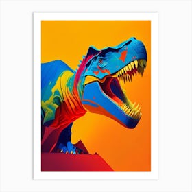 Megalosaurus Primary Colours Dinosaur Art Print