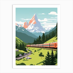 Switzerland Travel Illustration Art Print