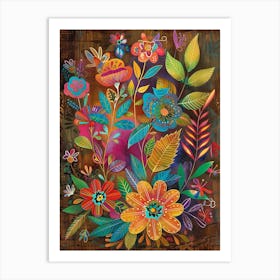 Flowers Boho Art Print