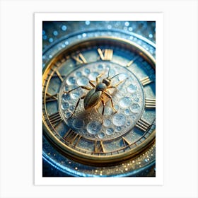 A Clock Face Frozen In Time Captured From The Per Art Print