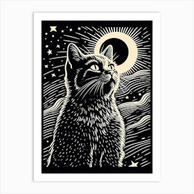 Galactic Furvortex, Psychedelic Cats series Art Print