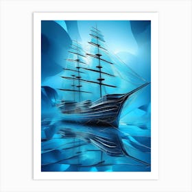 Sailing Ship In The Sea Art Print