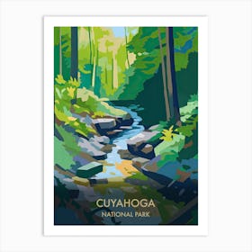 Cuyahoga National Park Travel Poster Matisse Style 1 Art Print