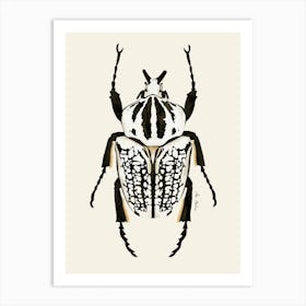 Black And White Beetle Art Print