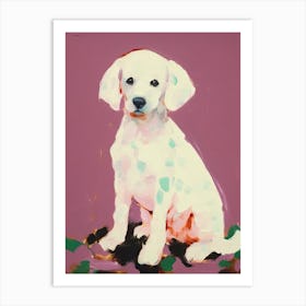 A Poodle Dog Painting, Impressionist 1 Art Print