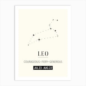 Leo Zodiac Sign  Art Print