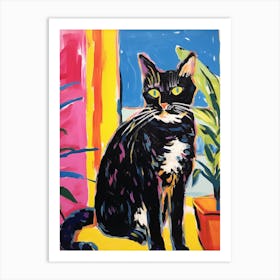 Painting Of A Cat In Djerba Tunisia 2 Art Print